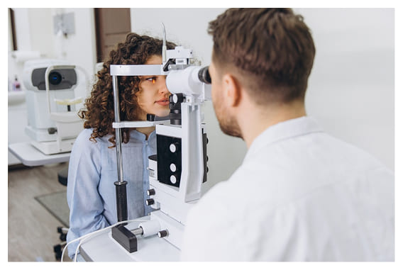 Pediatric Eye Exams little girl wearing glasses